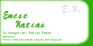 emese matias business card